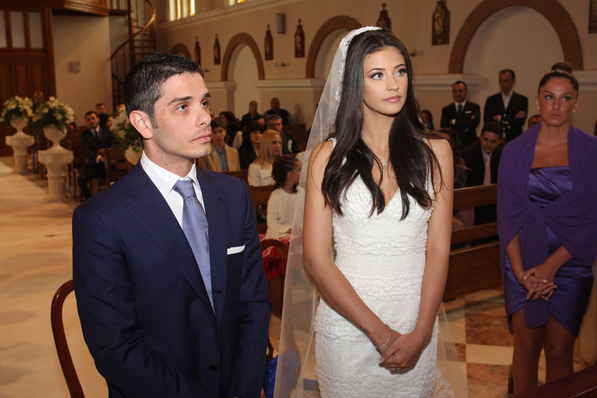 Antonia și Vicenzo în timpul nunții